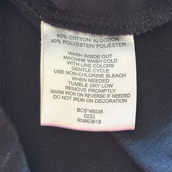 Bebe girl’s black positive message tee, size M (10/12) - Picture 4 of 4